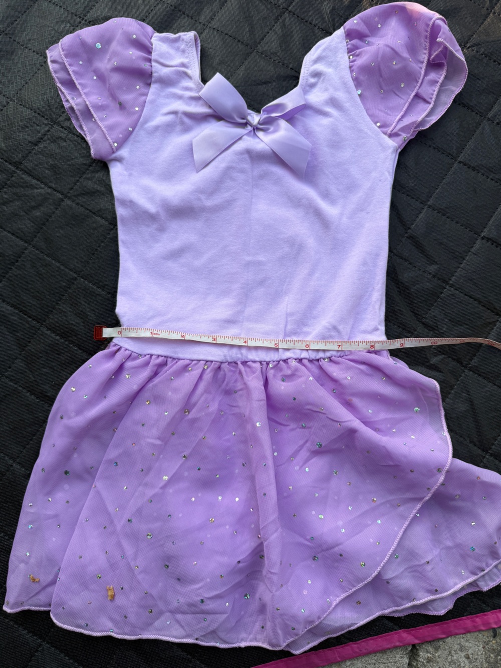 Kids Lavender Dance Tutu Dress with Bow Accent - Picture 2 of 3